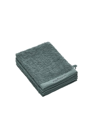 4 gants de toilette - Vert sauge