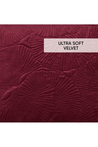 Housse de coussin Fleur Ciselé - Bordeaux - 45 x 45 cm