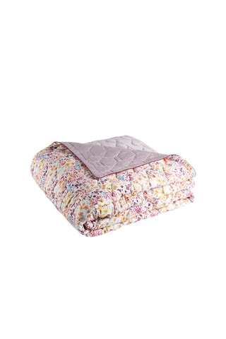 Edredon XL en satin de coton 80 fils/cm² Fleurs des Champs - Bordeaux