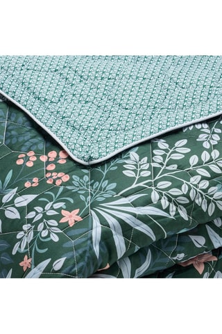 Couvre-lit XL Forêt Enchantée - Vert et rose