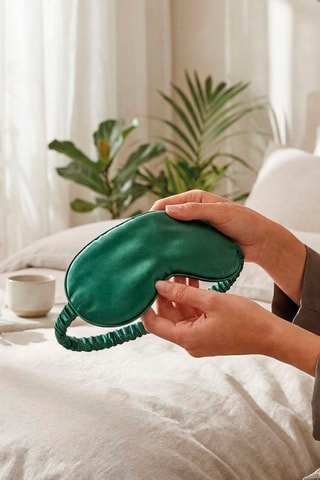 Masque de nuit en soie Ysia - Vert