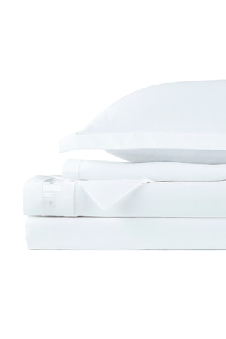 Parure de draps en satin de coton 80 fils/cm² Uni 1 Baratta - Bleu