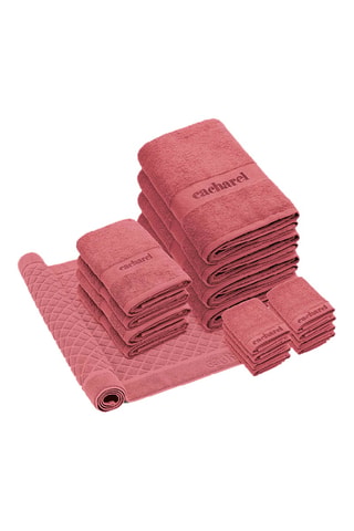 Set linge de bain Brise - 17 pièces - Rose foncé