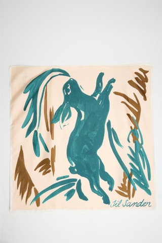 Foulard - Turquoise et beige clair