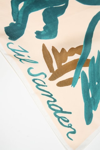 Foulard - Turquoise et beige clair