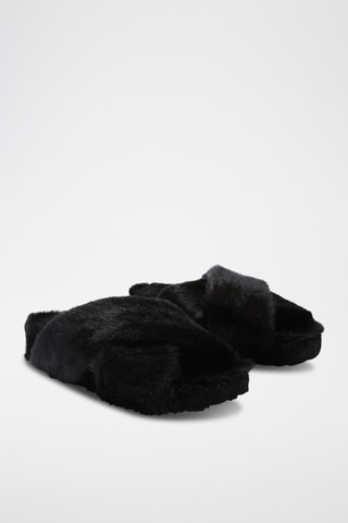 Mules fourrées - Noir