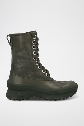 Bottines en cuir de veau - Kaki