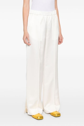 Pantalon taille haute - Blanc
