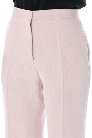 Pantalon droit en soie - Rose