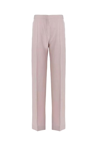 Pantalon droit en soie - Rose