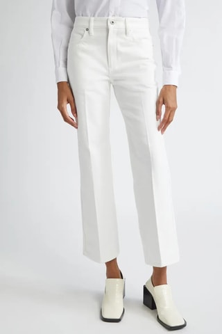 Pantalon 7/8 taille haute - Blanc