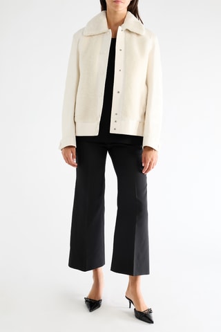 Veste en cuir de mouton - Blanc
