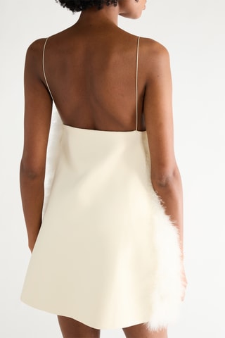 Robe patineuse bi-matière - Blanc