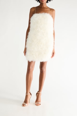 Robe patineuse bi-matière - Blanc