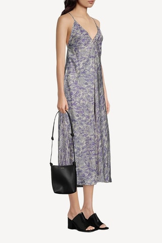 Robe droite en soie - Gris clair
