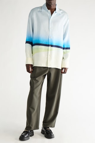 Chemise dip and dye - Bleu clair