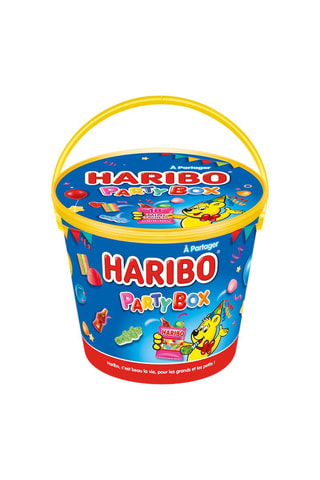 Seau Party box Haribo garni de mini sachets de confiserie - 650 g