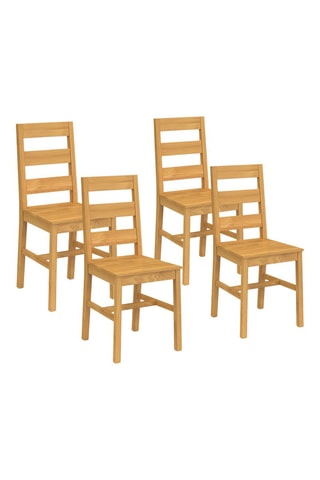 4 chaises en pin Alfie - 40 x 90 x 46 cm