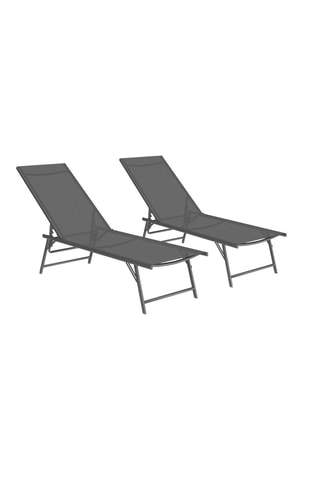 2 chaises longues Malaga - 55 x 30 x 175 cm