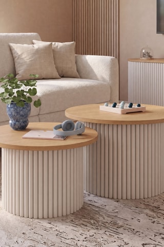 2 tables basses - 30 x 40 x 30 cm et 35 x 45 x 35 cm