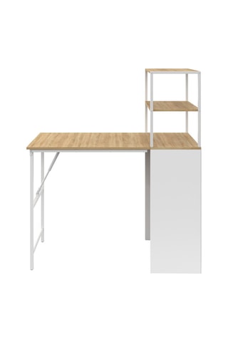 Bureau bibliothèque 2-en-1 pliable Raya - 103,5 x 120 x 60 cm