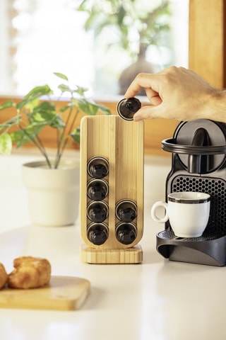 Organiseur de capsules de café en bambou - Pour 20 capsules