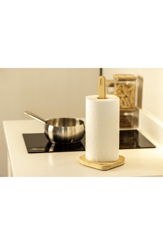 Porte essuie-tout en bambou - 15,5 x 15,5 x 31,5 cm