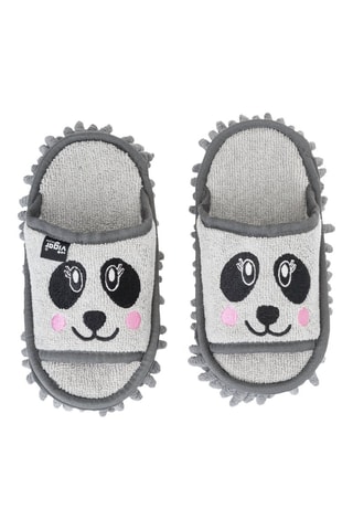 Pantoufles - Gris, noir et rose