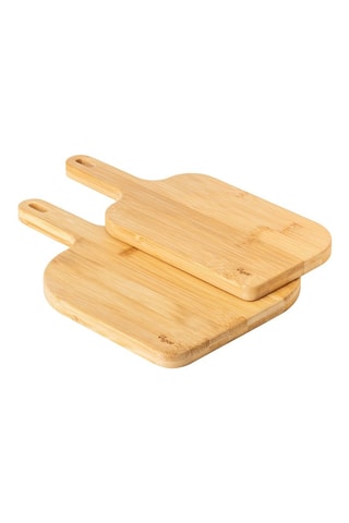 2 plateaux de service en bambou - 30 x 20 x 3 cm