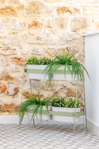 Jardinière 2 niveaux - 72 x 30 x 75 cm - Vert clair