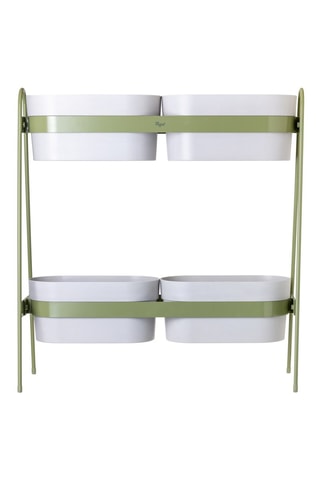 Jardinière 2 niveaux - 72 x 30 x 75 cm - Vert clair