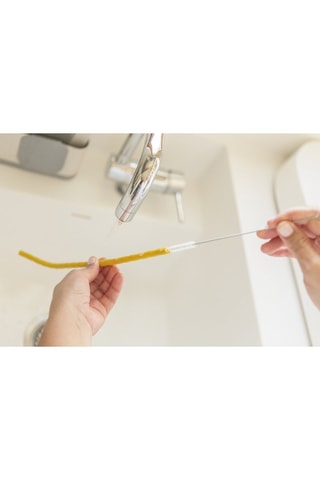 4 pailles en silicone et 1 brosse de nettoyage en acier inoxydable - 5 x 1 x 26 cm