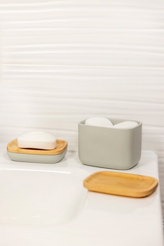 Porte-savon - 11,7 x 8,6 x 3 cm - Gris