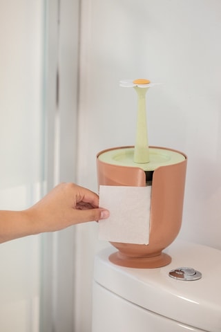 Porte-rouleau - Vert clair et marron