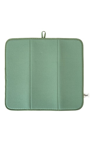 2 tapis de séchage de vaisselle - Gris et vert