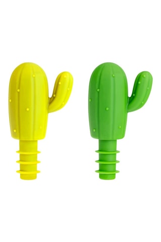 2 bouchons de bouteille en silicone - Vert