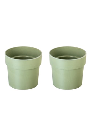 2 pots en farine de bambou - Vert
