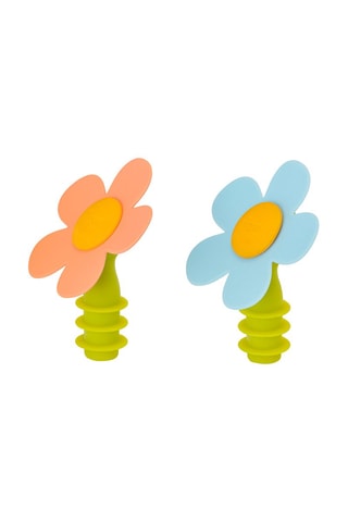 2 bouchons de bouteille en silicone - Vert