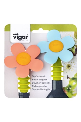 2 bouchons de bouteille en silicone - Vert