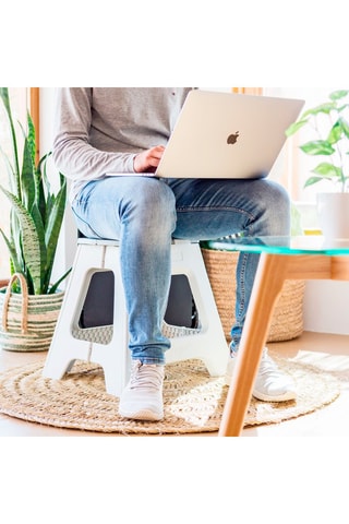 Tabouret pliable Gris - 40 cm
