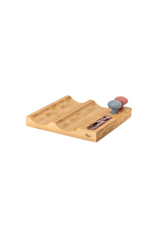 Support à bouteilles en bambou - 22,5 x 27,5 x 6,5 cm