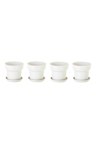 4 pots - Gris clair