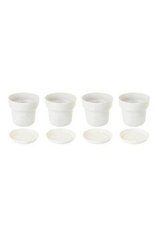 4 pots - Gris clair