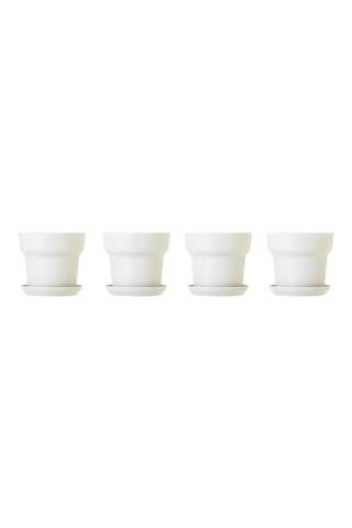 4 pots - Gris clair