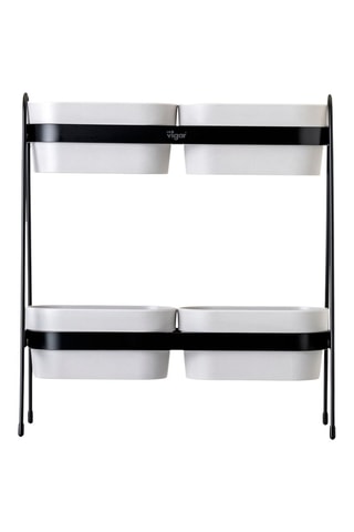 Jardinière 2 niveaux - 34,5 x 14,5 x 38 cm - Noir
