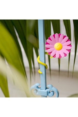 4 fleurs flexibles en silicone - Vert et jaune