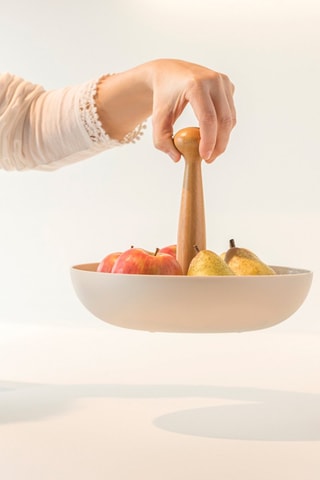 Corbeille à fruits en bambou - 25,5 x 25,5 x 21,5 cm