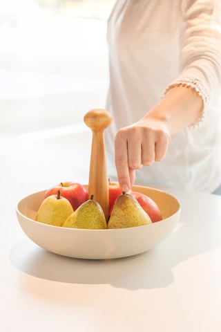 Corbeille à fruits en bambou - 25,5 x 25,5 x 21,5 cm