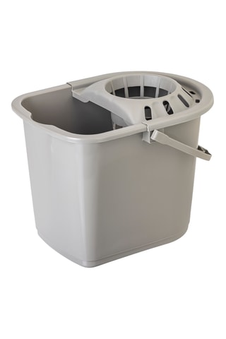 Seau avec essoreur - 5 l - Gris