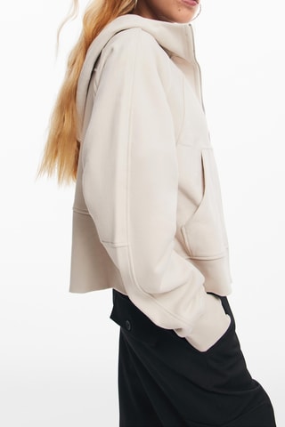 Sweat regular à capuche - Beige